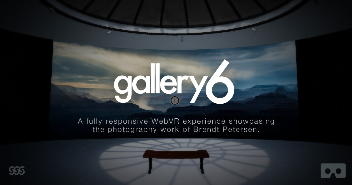 Gallery6 WebVR Experience Landing Page Screenshot
