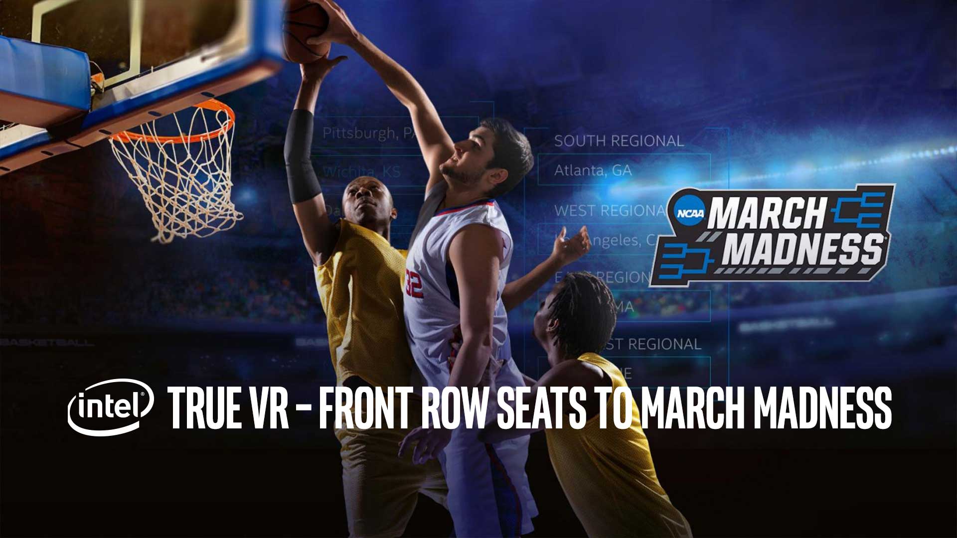 Intel TrueVR NCAA March Madness Landing Page Screenshot