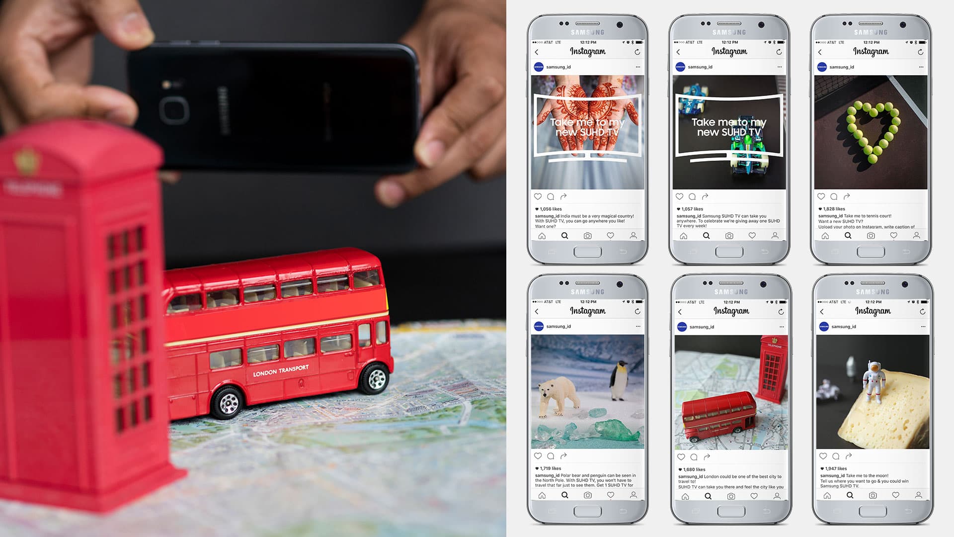 Samsung TVTransports Social Media Campaign Screenshots